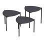 AUCUNE Mesa de centro apilable LENNY Ovalada Antracita
